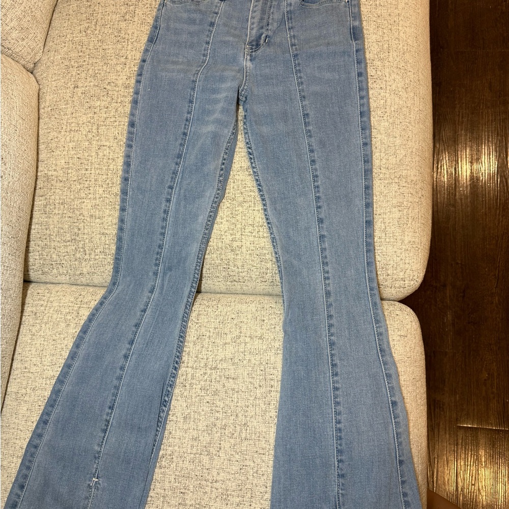 Hollister Light Blue Wide Leg Jeans